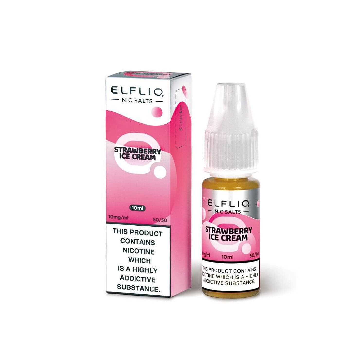 ElfLiq Strawberry Ice – Elf Bar 10ml 10mg Nic Salts