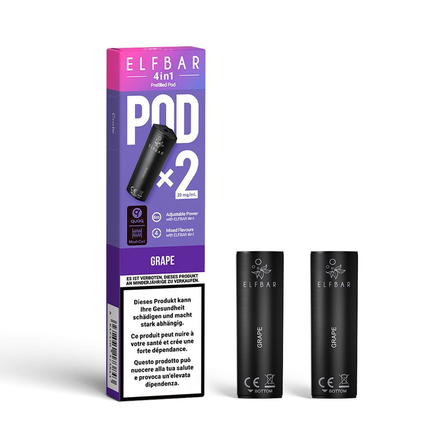 Elf Bar 4 in 1 Liquid Pods – Grape