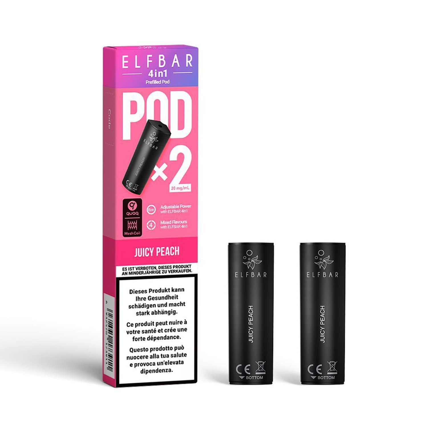 Elf Bar 4 in 1 Liquid Pods – Juicy Peach